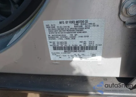 2021 Ford Ecosport S from USA, damaged, VIN MAJ3S2FEXMC420185